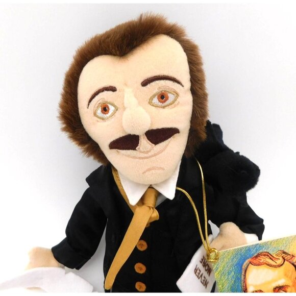 Creation Station Famous Be'an Collectible Edgar Allen Poe Beanie Plush with Tag - Picture 2 of 6